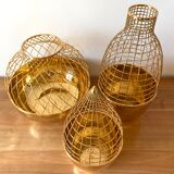 Vases Grid en laiton par Jaime Hayon pour Gaia et Gino