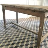 Old wooden farm table