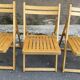 Lot 3 folding chairs vintage wood design