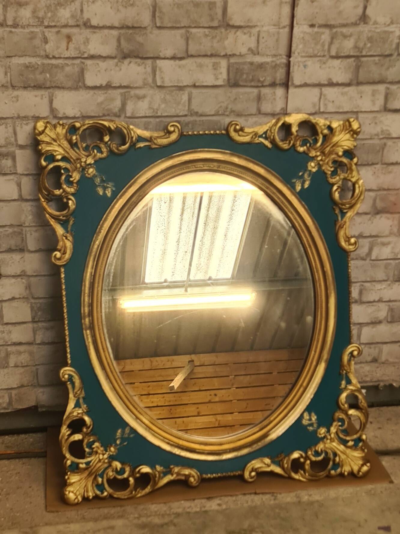 Louis XV style gilded carved wooden mirror h74x64