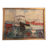 Oil on canvas signed Nathalie Pogarieloff