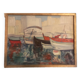Oil on canvas signed Nathalie Pogarieloff