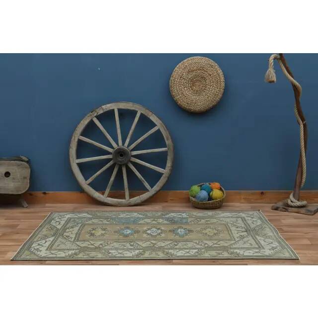 1970s Vintage Turkish Handmade Wool & Cotton Orange Area Rug 154x230