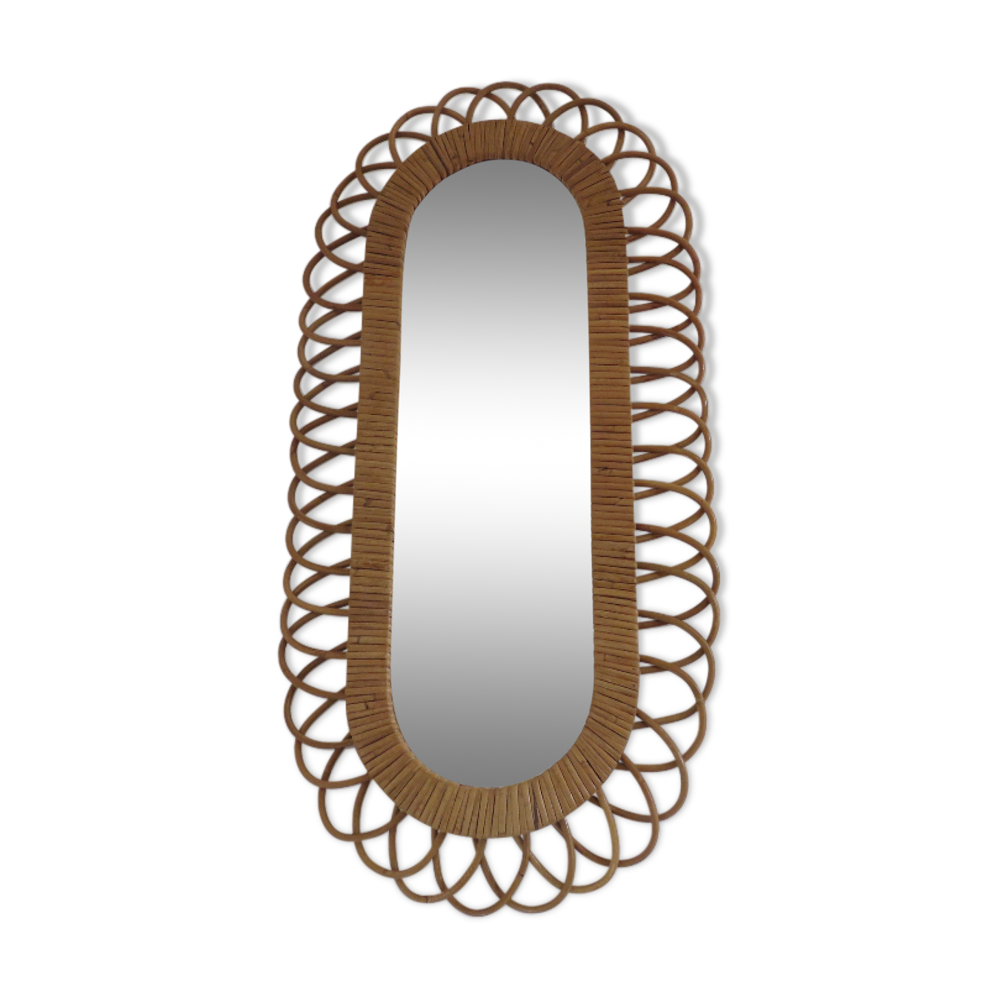 Rattan mirror  60/70 - 80x80cm