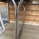 Mid-century glass and chrome table