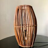 Rattan accent lamp