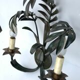 Pair of vintage palm leaf appliques