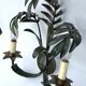 Pair of vintage palm leaf appliques