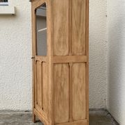 Parisian cabinet glazed raw wood nymphs and carved art nouveau decorations