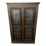 Antique presbytery display case – stained glass windows, religious inspiration