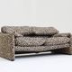 Cassina Maralunga 2 seater by Vico Magistretti Jacquard Panther fabric