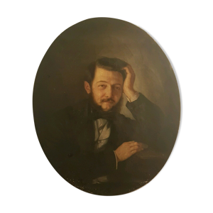 Huile sur toile portrait - cadre