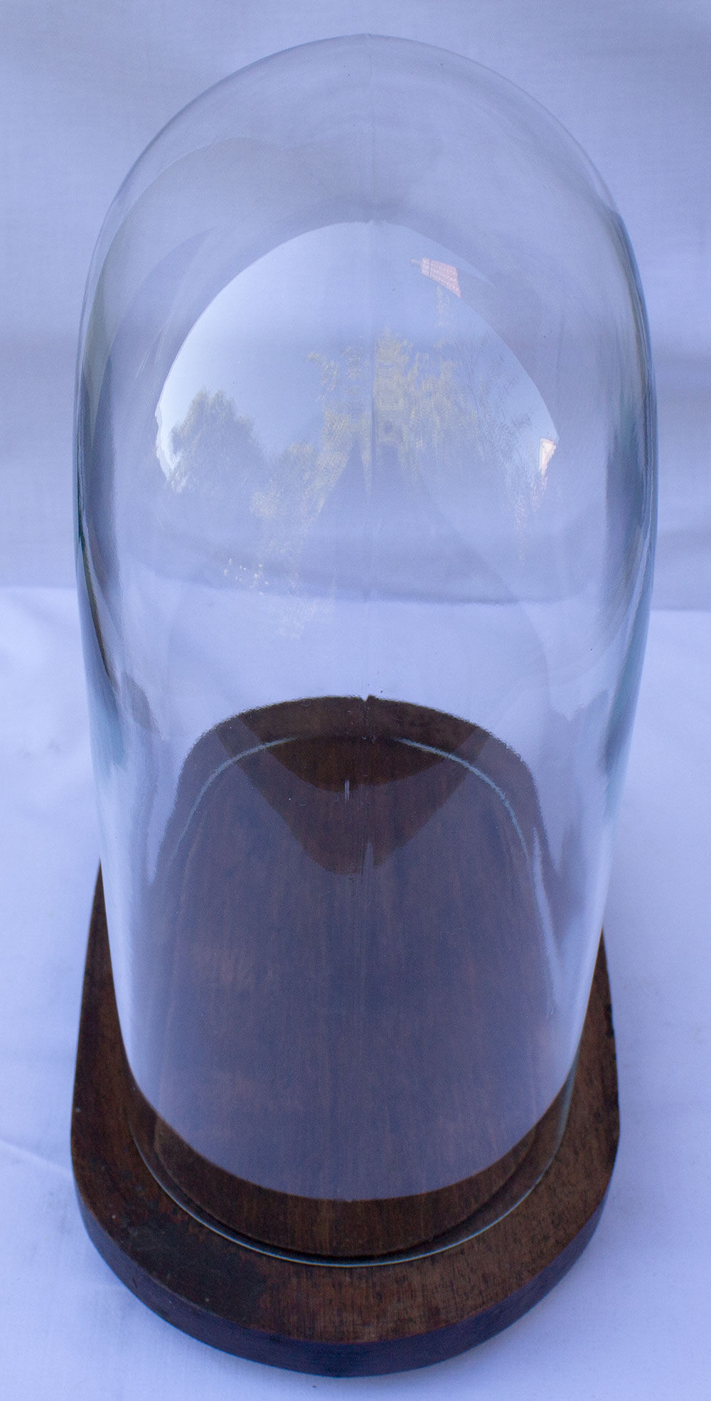Oval glass wedding globe 28 cm high