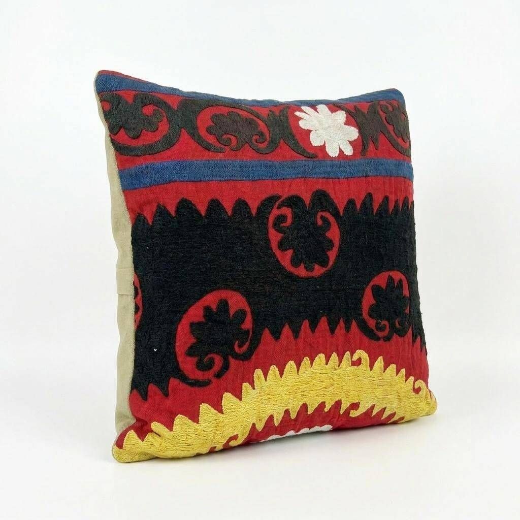 Vintage embroidered cushion cover 33x33 cm