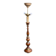 Art Deco floor lamp in solid wood and gilded brass