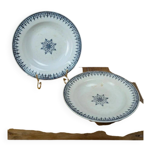 Lot de 2 assiettes creuses anciennes Saint-amand – Primax