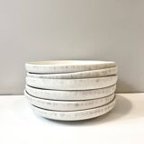 6 Small plates / dessert plates - in enamelled stoneware