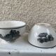 5 cups and 5 saucers La Louvière boch Belgium peasant scene art deco