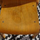 Light wood post-formed chairs, the 2.