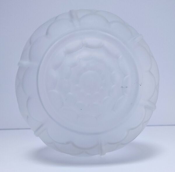 Lampe art déco boule verre pressé moulé