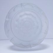 Lampe art déco boule verre pressé moulé