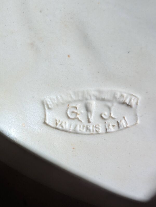 bol en céramique ''Faux Bois'' de Grandjean Jourdan, Vallauris, France, année