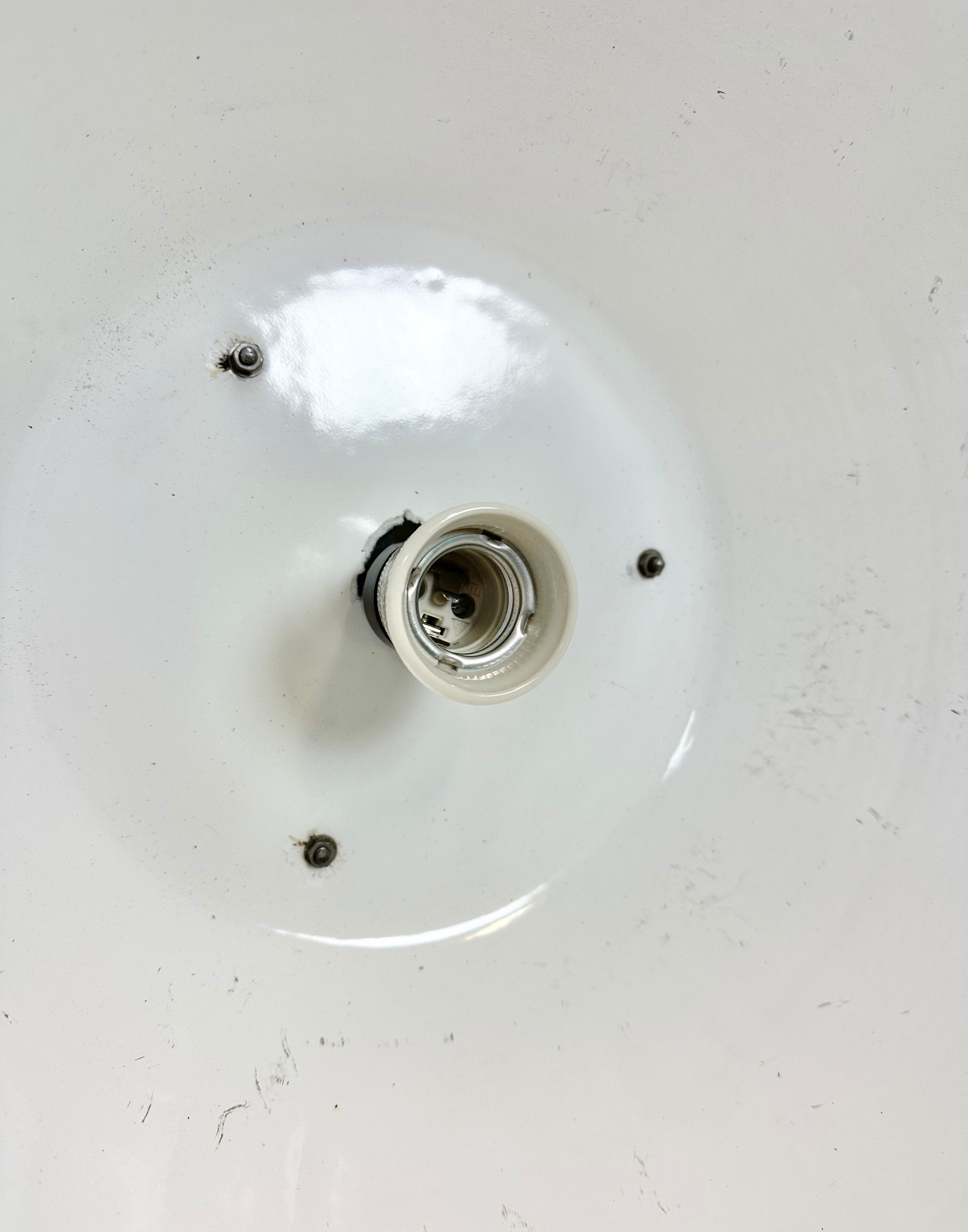 Dark grey enamel industrial factory lamp from elektrosvit, 1960s