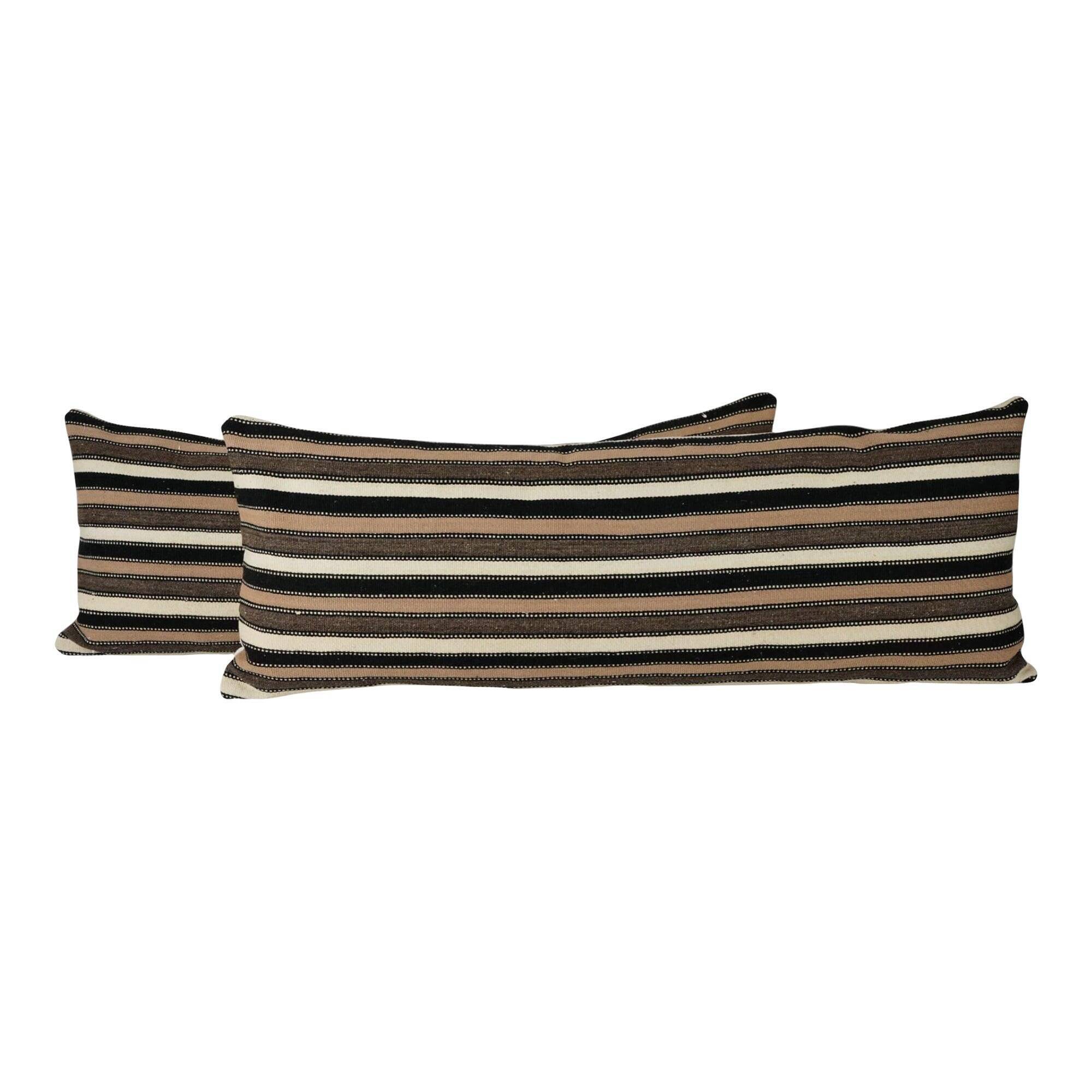 Set of 2 vintage kilim cushion covers 46x122 cm