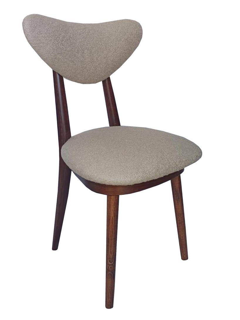 Heart Chair by Helena & Jerzy Kurmanowicz in Beech Wood and Boucle