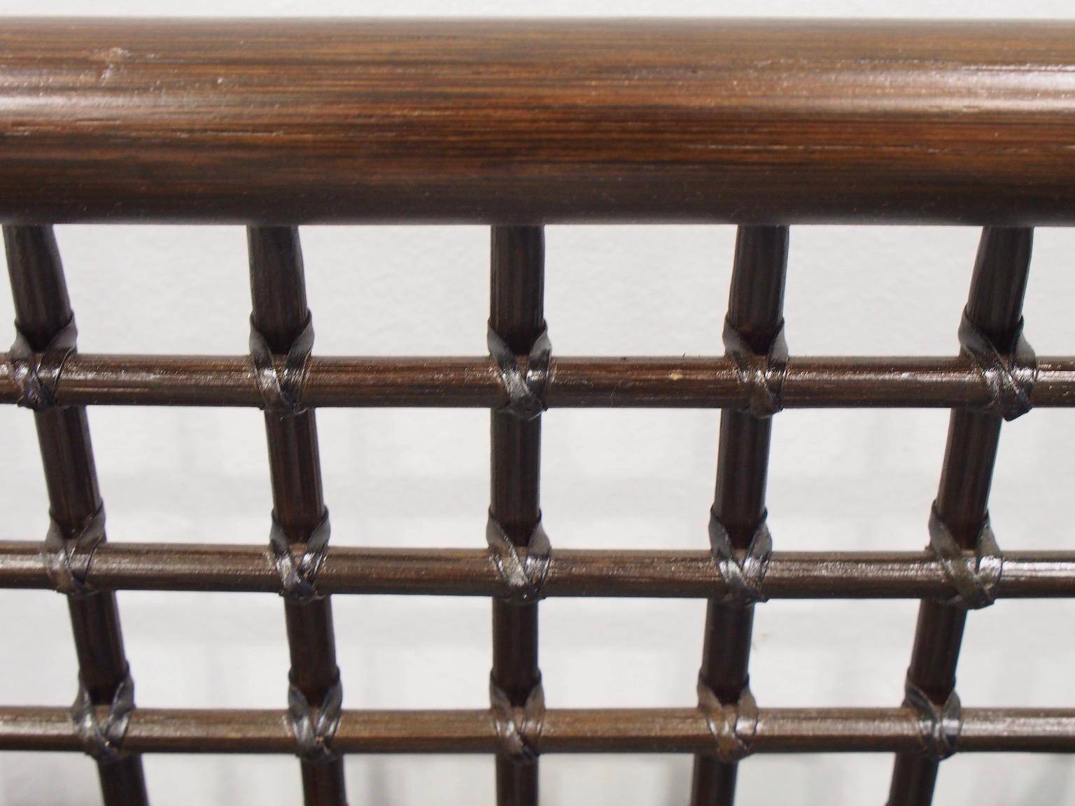 Ensemble de six chaises Afra et Tobia Scarpa en bambou et rotin