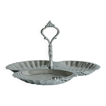 Vintage stainless steel serving dish