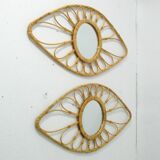 Vintage Rattan Mirror, 1990s