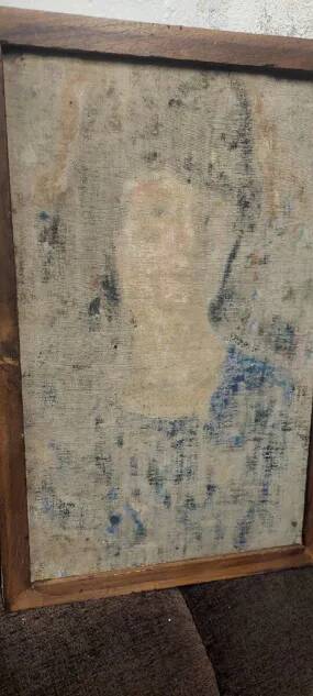 Portrait of a Woman on Canvas, Early 20th Century, Signed