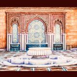 Dibujo. Painting. Arab source. Islamic art. Arab art. Arab architecture. Fuente.