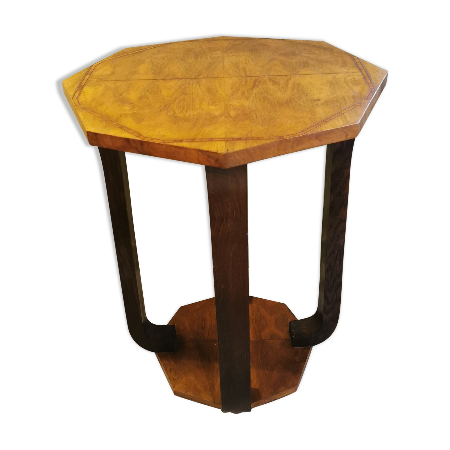 Octagonal art deco pedestal