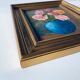 Oil on panel bouquet of flowers framed and signed