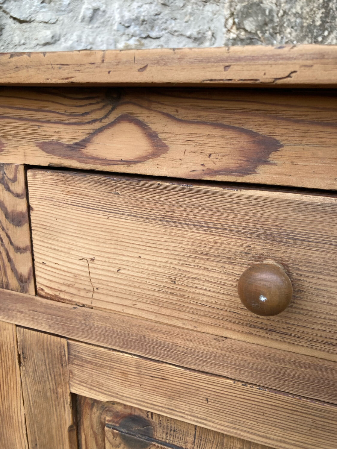 Vintage solid pine sideboard