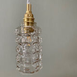 Vintage globe pendant in molded glass