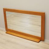 Mahogany-framed mirror, Italian design, 1970s, production: Italy