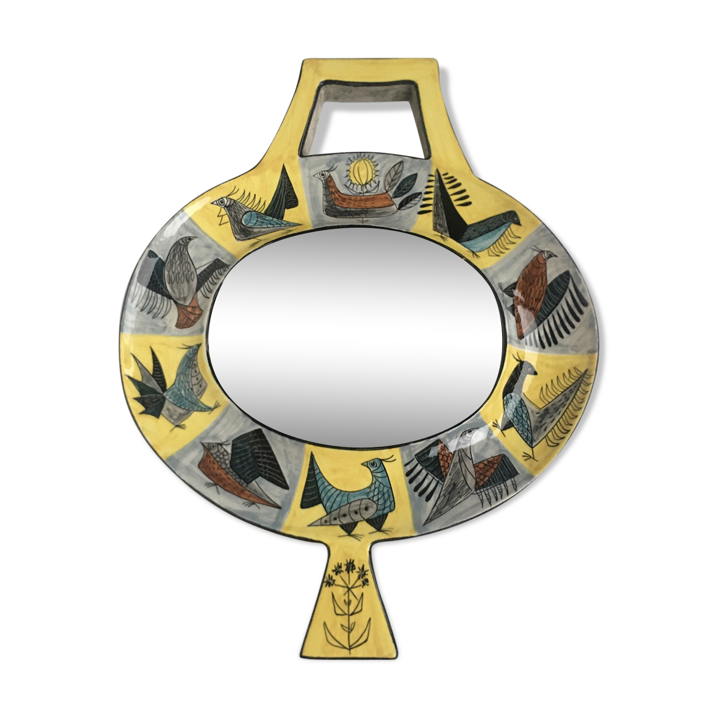 Jean de Lespinasse ceramic mirror