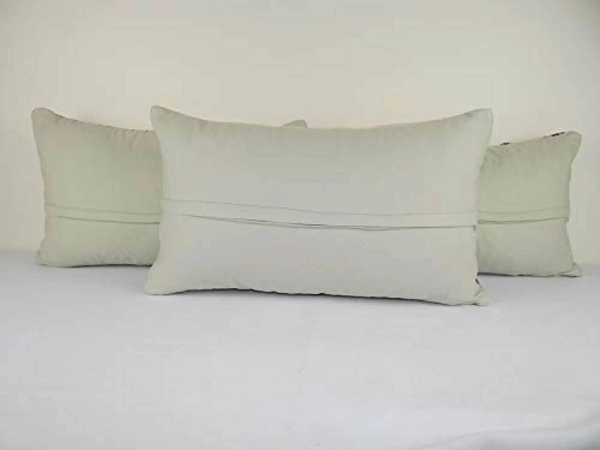 Set of 3 vintage kilim cushion covers 61x36 cm
