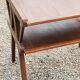 Vintage side table from the 50s in beech oak and poplar compass feet