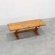 Rustic 20th century solid oak dinner table, France