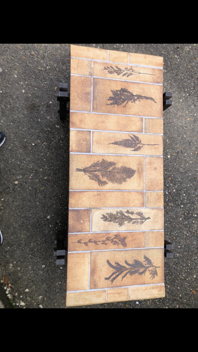 Guarrigue coffee table Roger Capron modernist feet