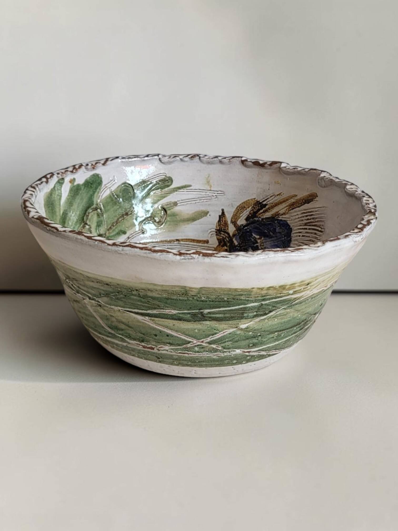 Stoneware salad bowl Albert Thiry / Vallauris