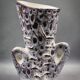 Vase with two handles in glazed ceramic - vallauris, marius giuge style fat lava