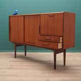 Buffet haut en teck, design danois, années 1960, production : Danemark
