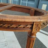 Gueridon ancien style louis xvi avec plateau marbre