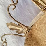 Vintage "witch" mirror - round convex mirror in gold metal
