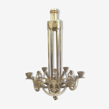Bronze chandelier and brass art deco period